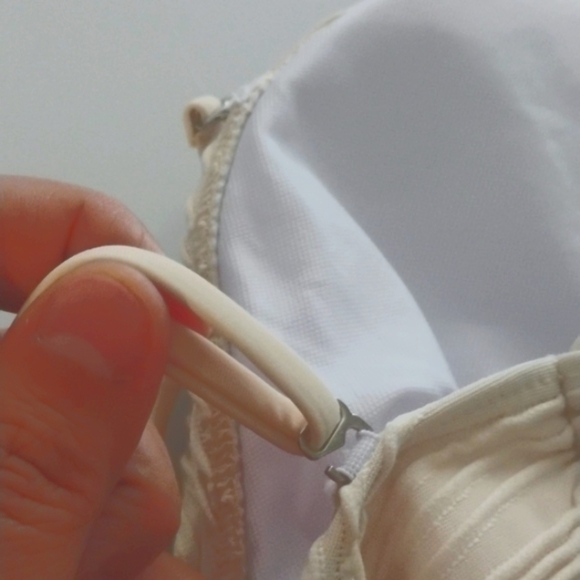 ZAFUL Women Textured Bandeau Bikini Top Lace up Strapless Swimsuit Solid Color 6 - Picture 12 of 12